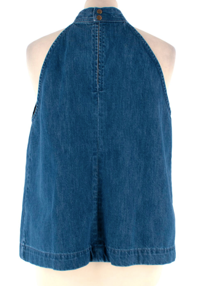 Ulla Johnson Mako Denim Halter-Neck Top