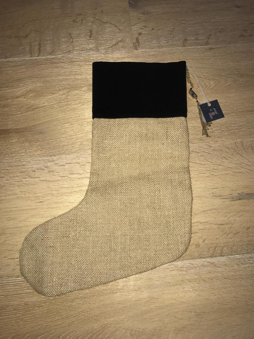 Rosantica Embellished velvet and jute stocking