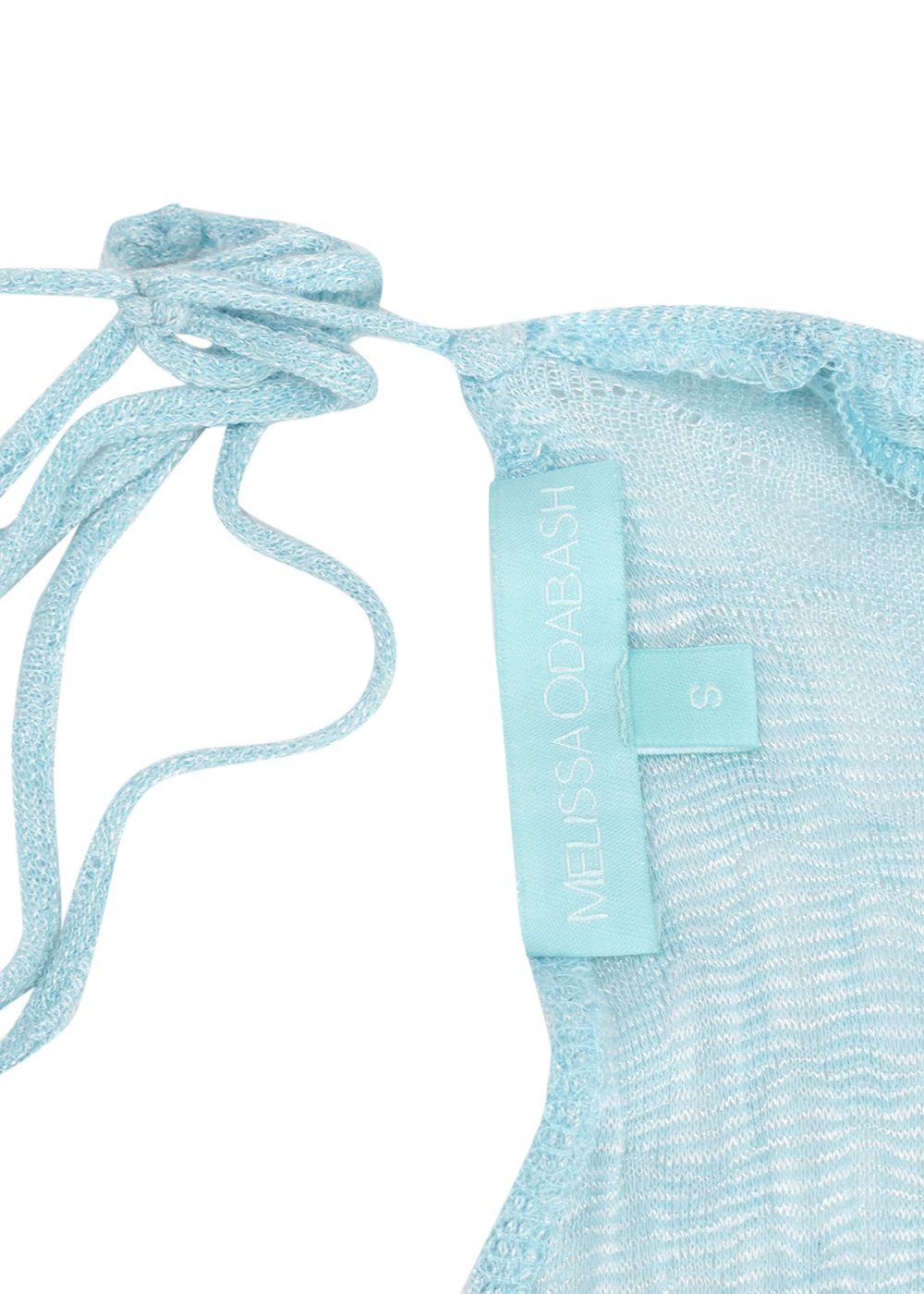 Melissa Odabash Light Blue Fine Knit Beach Cover Up Maxi Dress