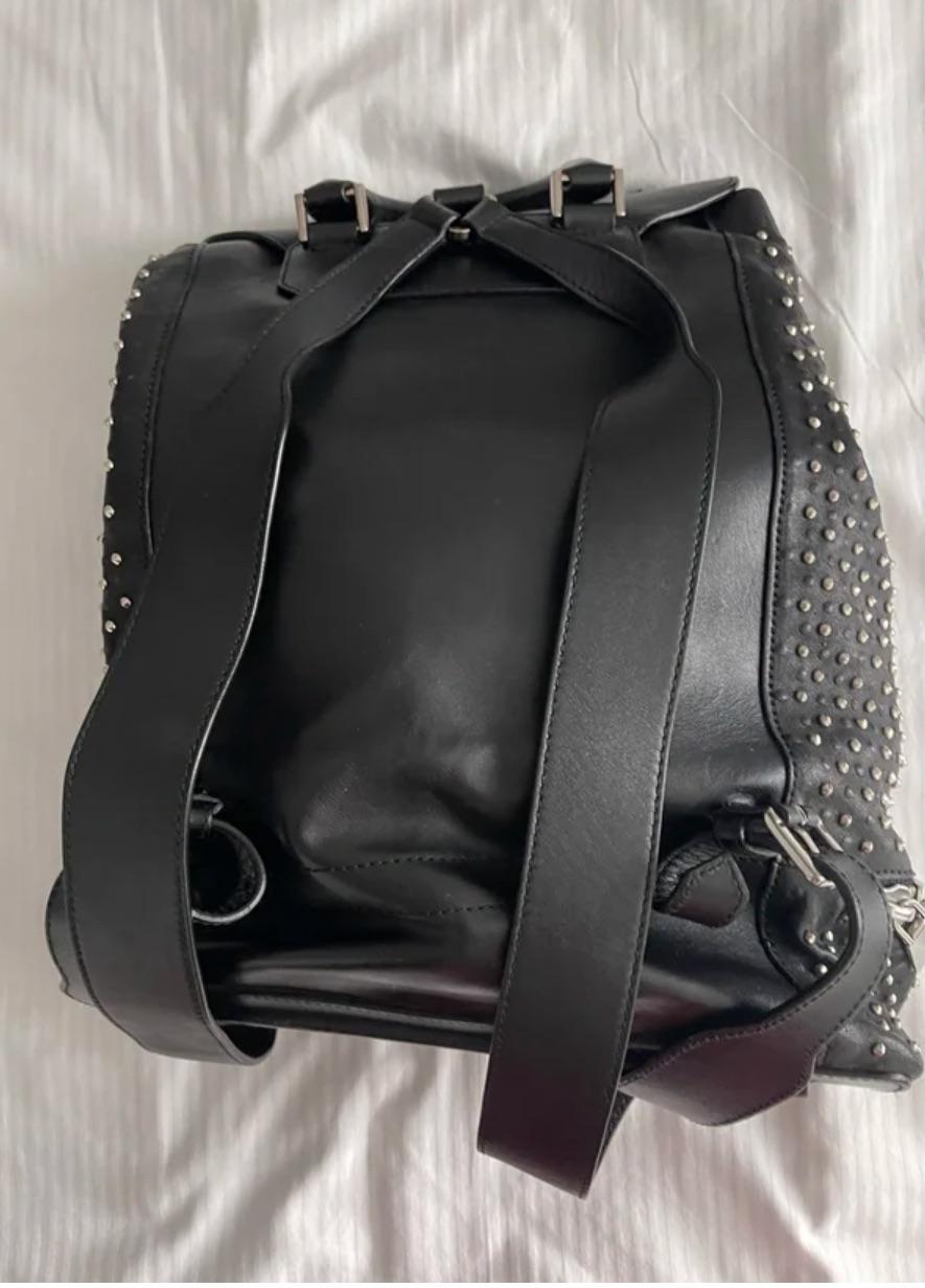 Alexander McQueen Black Leather Backpack
