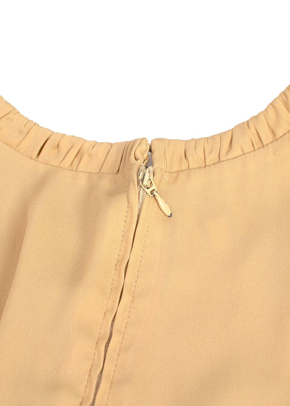 Armani Collezioni Beige Tank Top and Wide Leg Trouser Set
