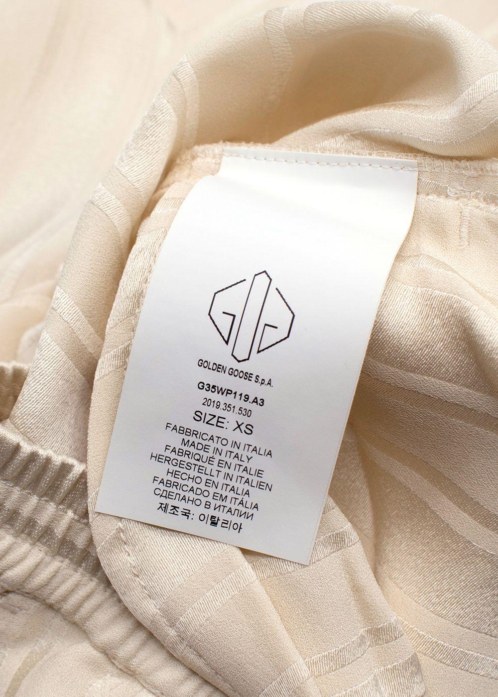 Golden Goose Cream SStar Print Split Hem Joggers