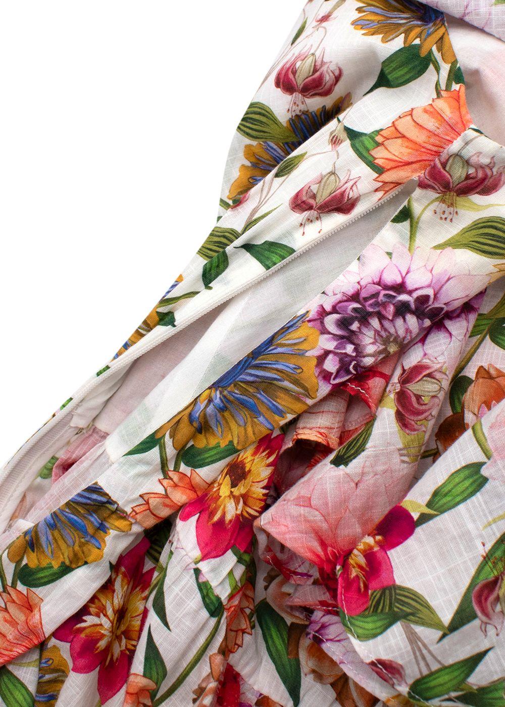 Borgo De Nor Petra Floral One Shoulder Dress