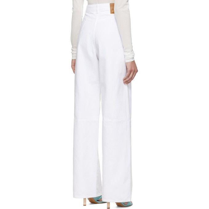 White Straight Leg Le Jeans