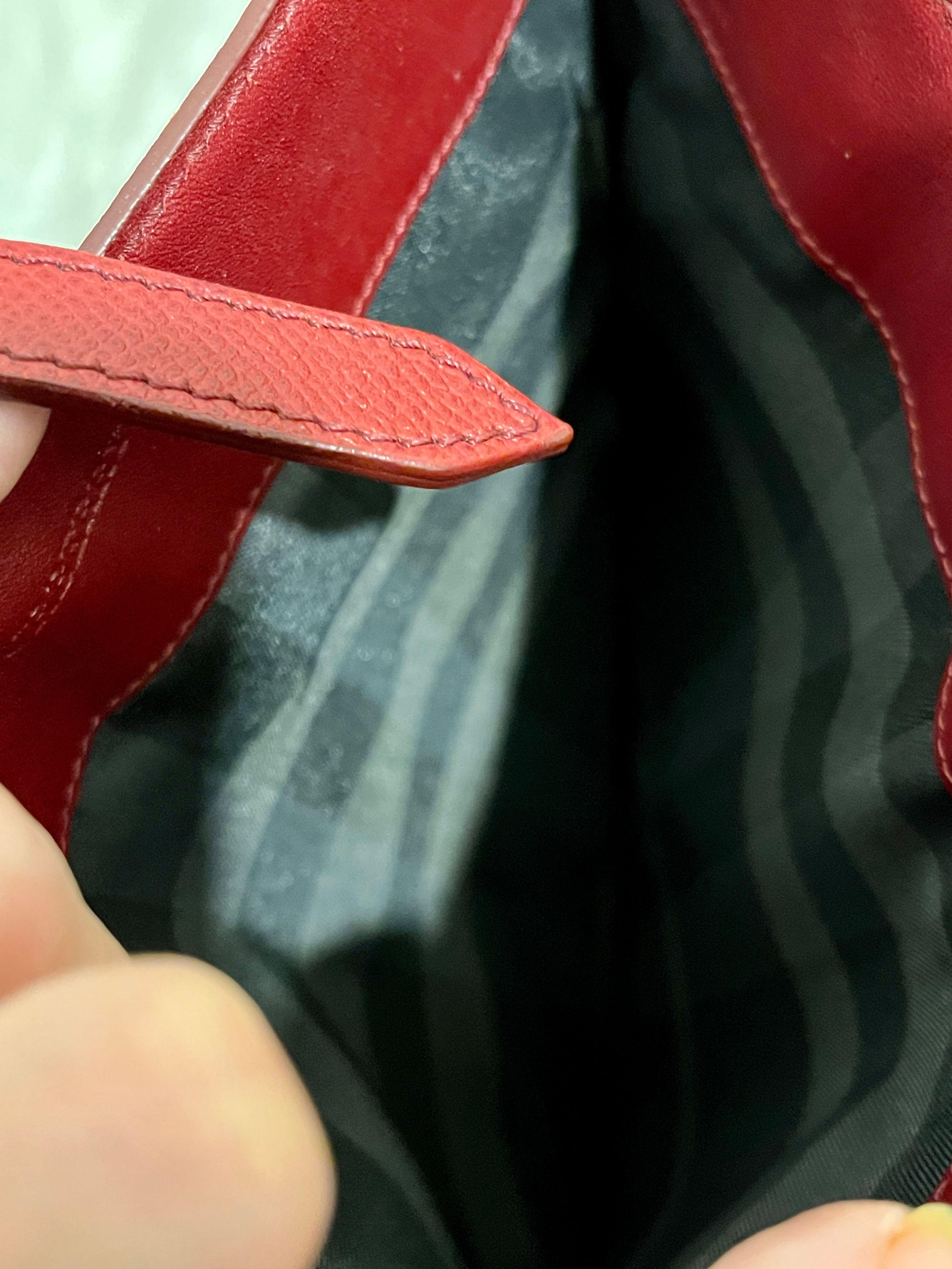 Red Grained Leather iPad Case