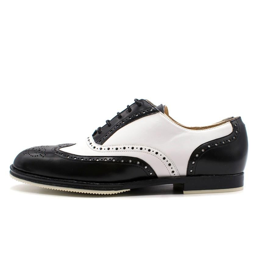 T & F Slack Shoemakers Monochrome Leather Brogues