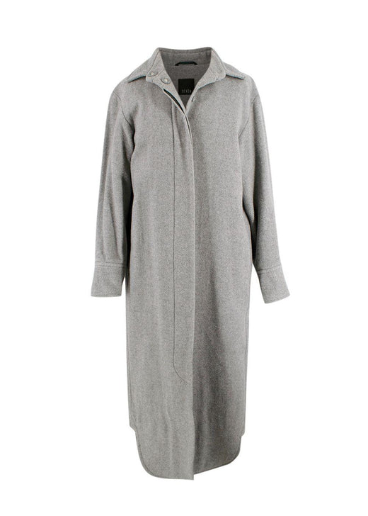 Bevza Grey Longline Wool Coat
