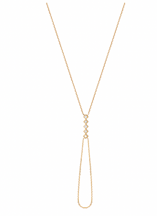 Yellow Gold Diamond Babylon Hand Chain
