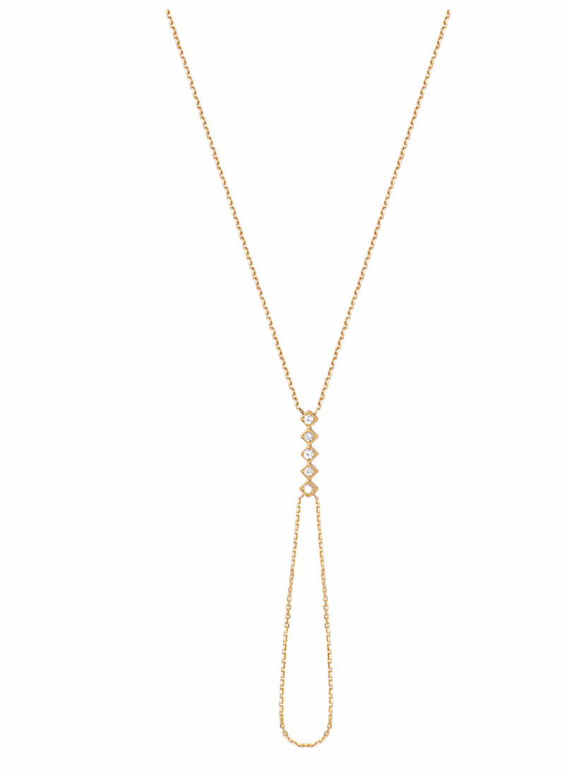 Yellow Gold Diamond Babylon Hand Chain
