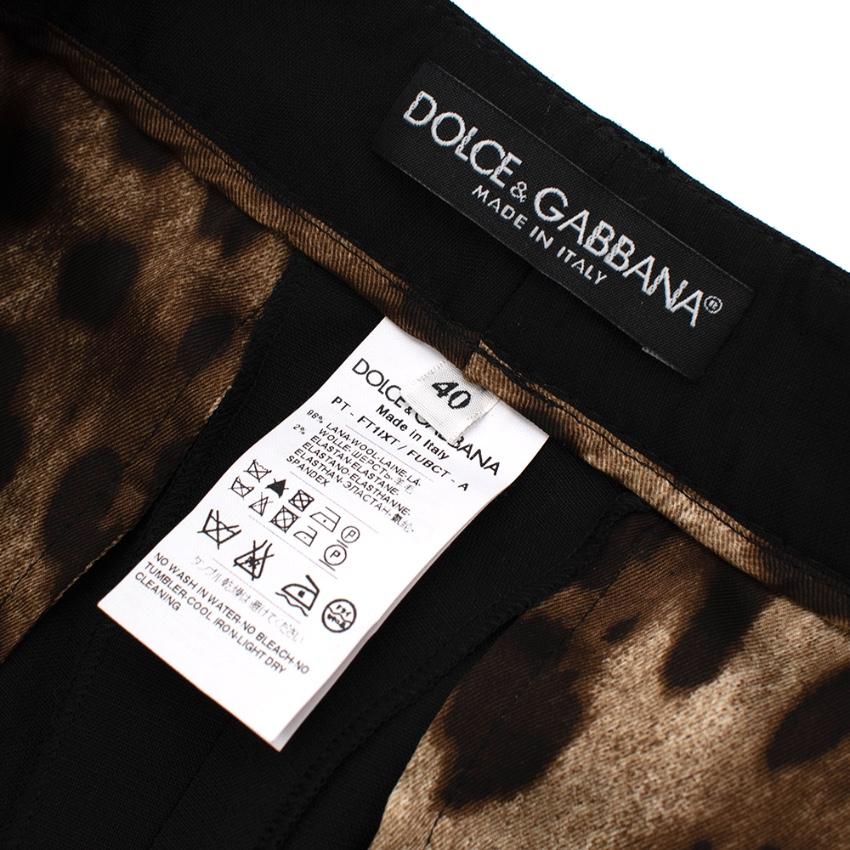Dolce & Gabbana Classic Fit Black Trousers