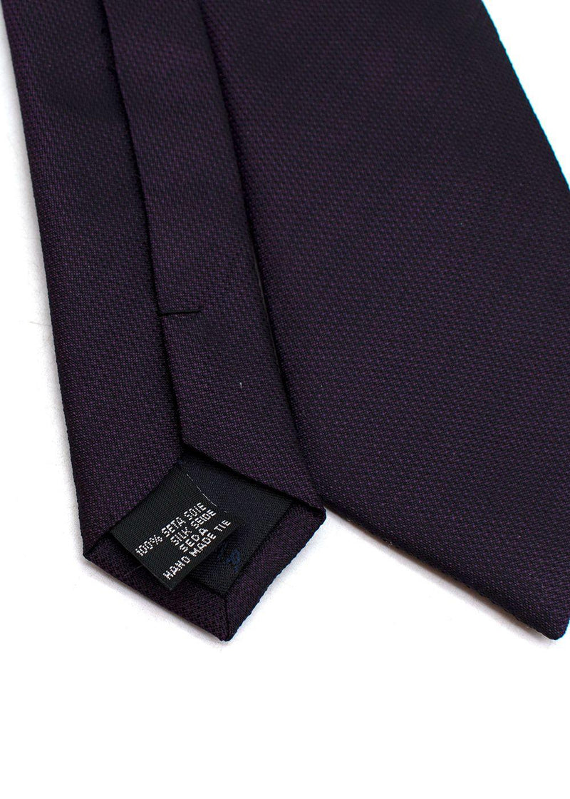 Balmain Dark Purple Silk Tie