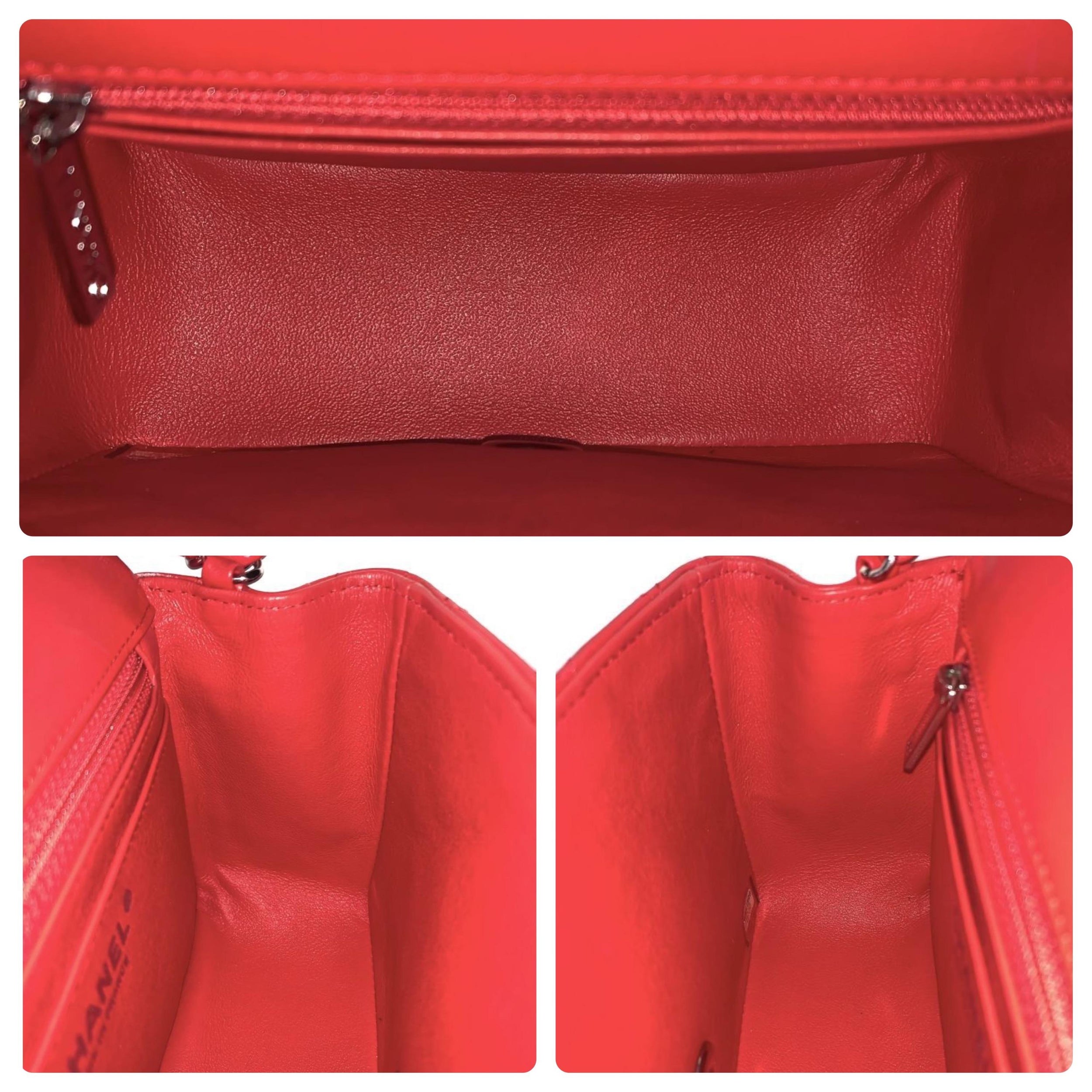 Chanel Quilted Leather Mini Square Flap Bag