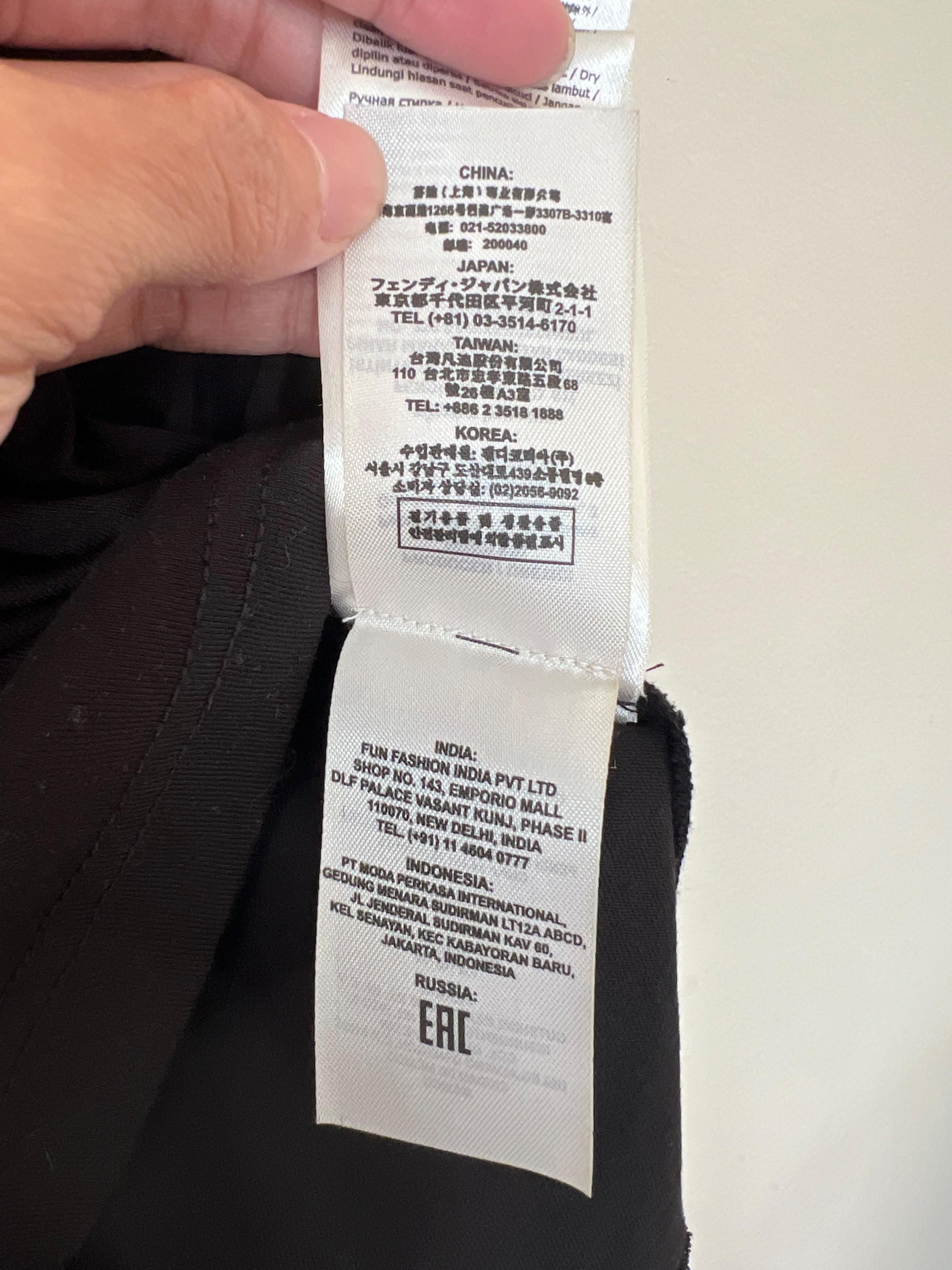 Fendi Black Cotton T-Shirt