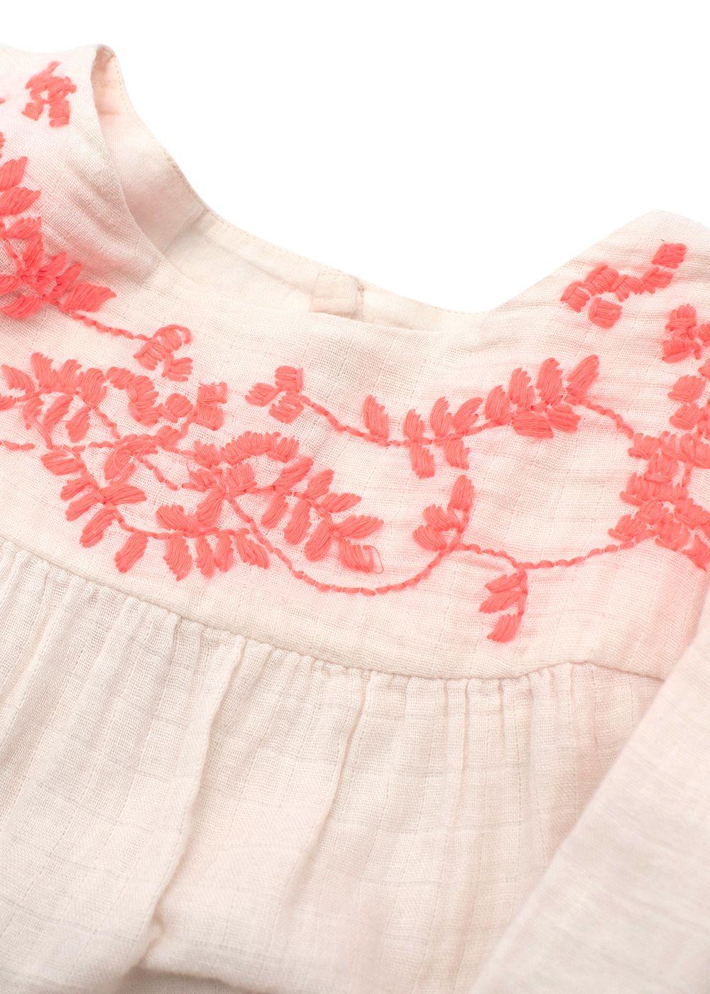 Kids Neon Embroidered Blush Top