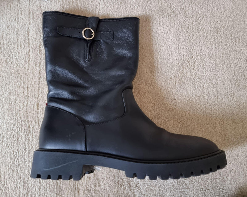 Bally Black Leather Daska Boots