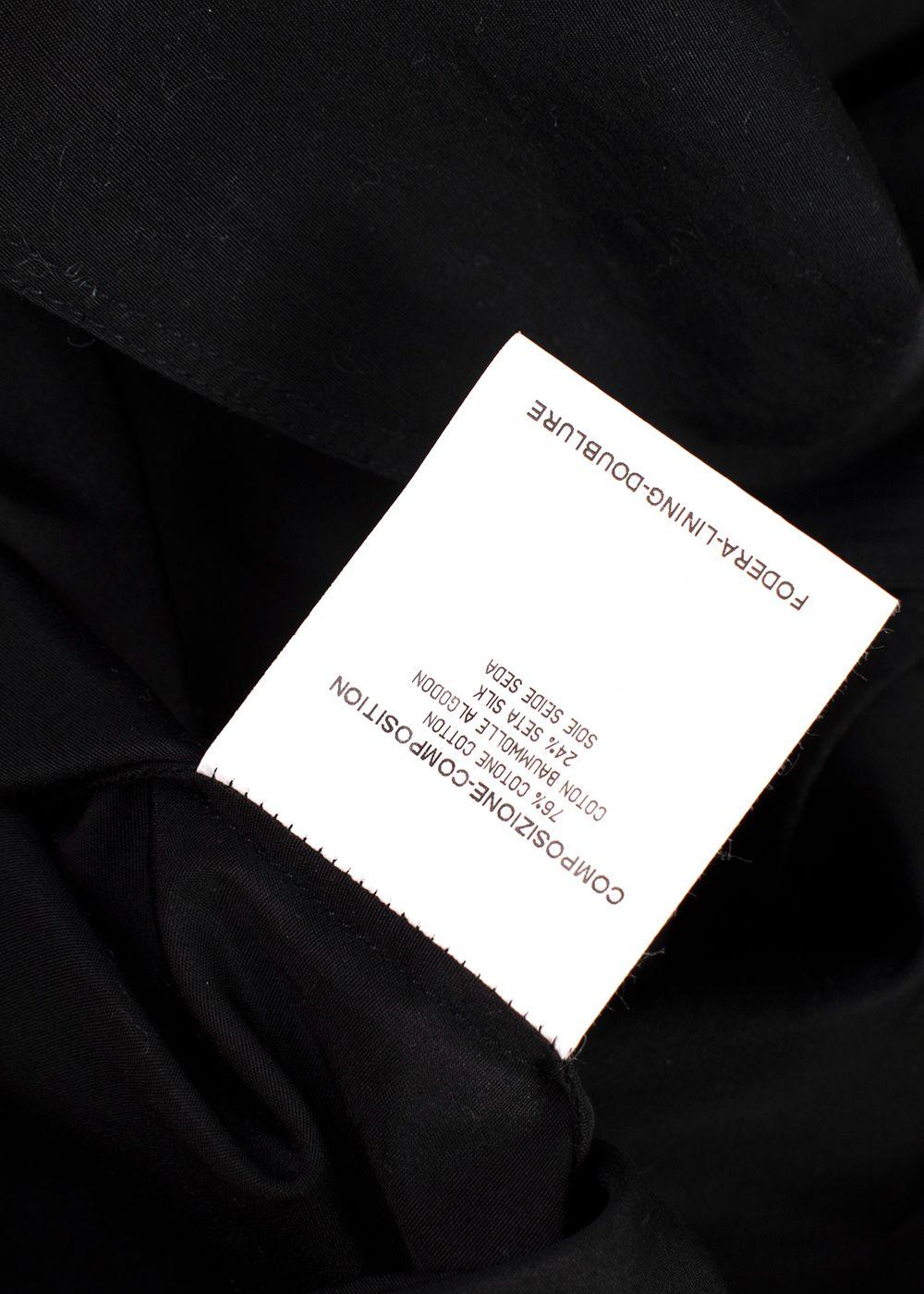 YSL Black Cotton Bow Detail  Blouse