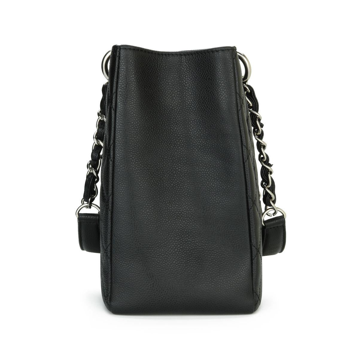Chanel Black Caviar Leather Grand Shopper Tote