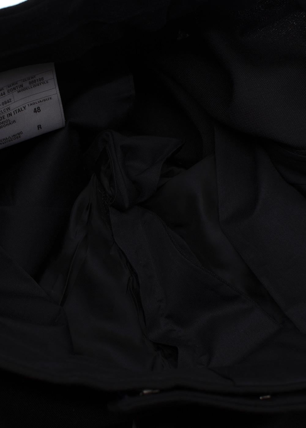 Kingsman Black Wool Blend Suit Trousers