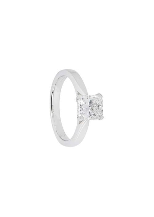 Bespoke Platinum Radiant Cut Diamond Ring