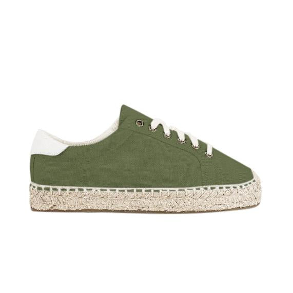 Soludos Canvas Izzy Green Espadrilles