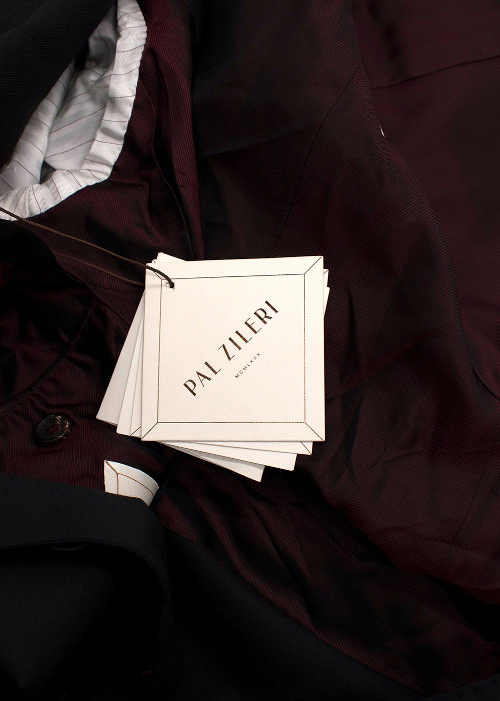 Pal Zileri Black Single Breasted Wool Blazer