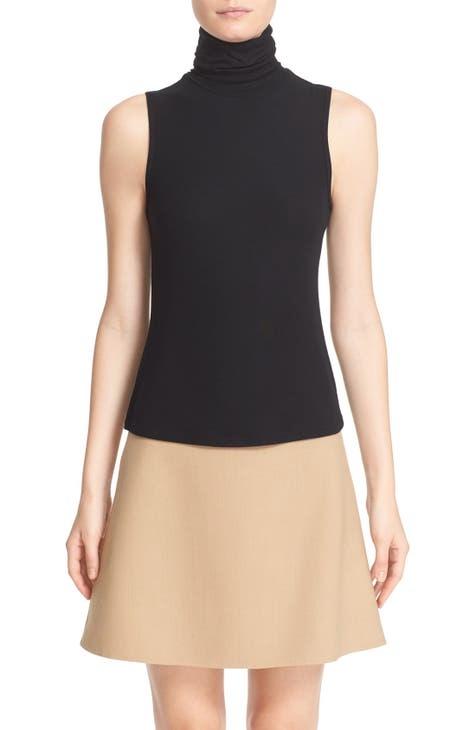 Theory Black Sleeveless Rollneck Wendel Top