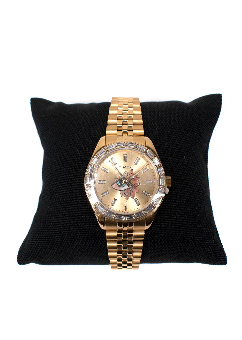 Timex Legacy x Jacquie Aiche Gold Sunray Dial with Tribe Eye 36mm Watch