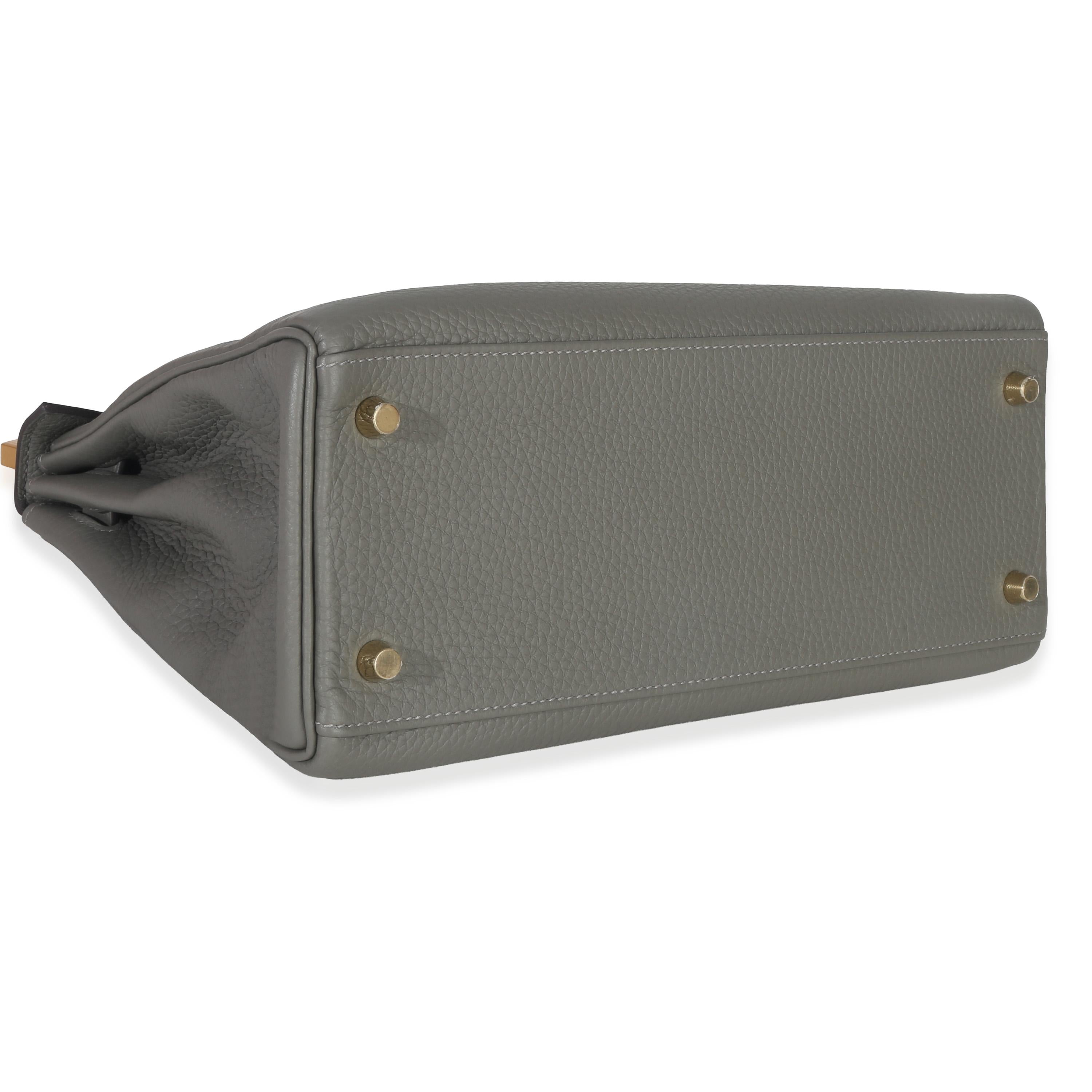 Hermès Kelly 28 Gris Meyer Clemence GHW