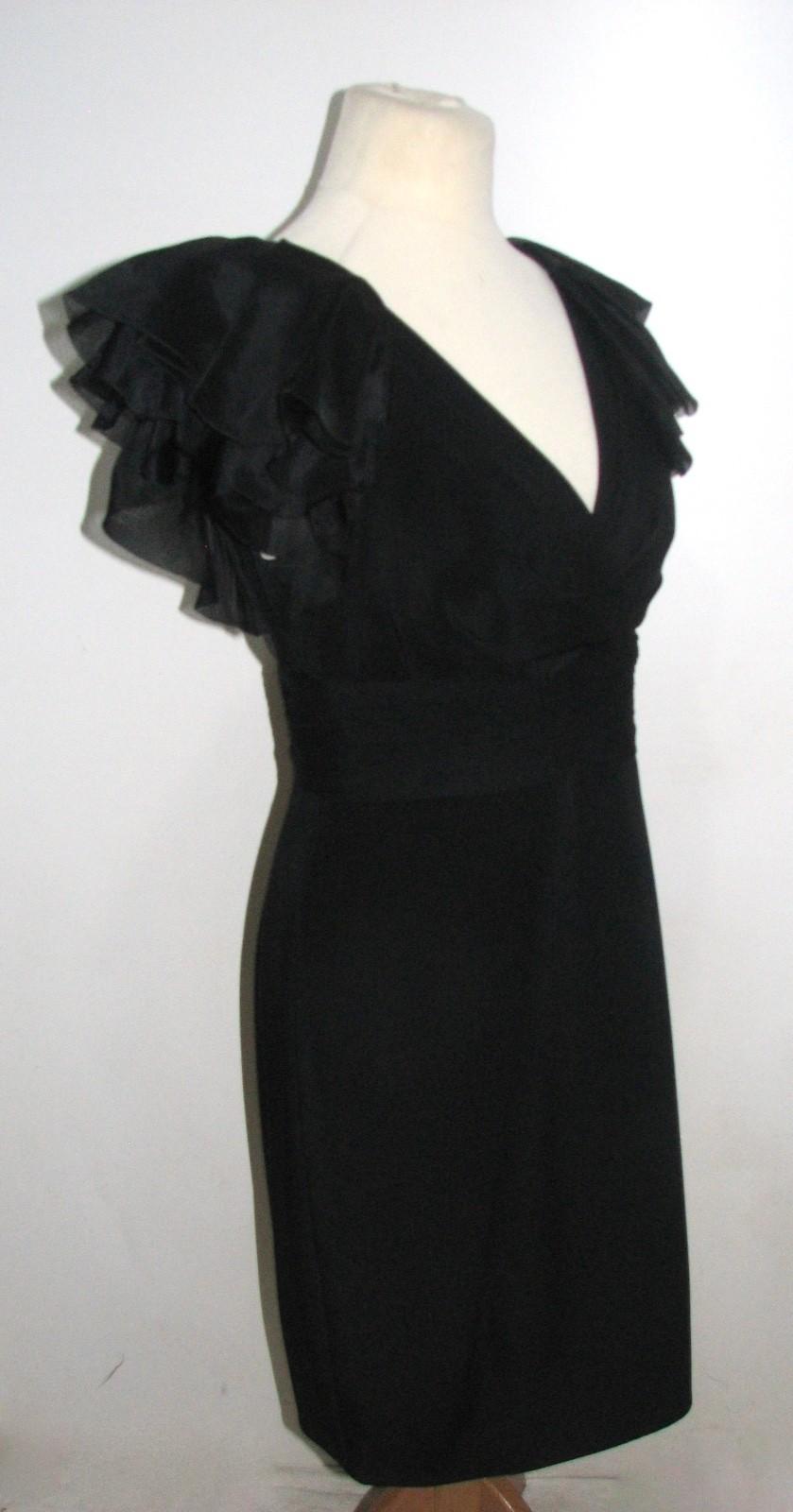 Marchesa Notta black silk dress