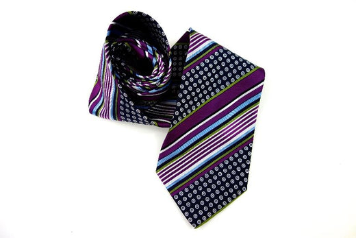 Etro Purple Multi-Print Silk Tie