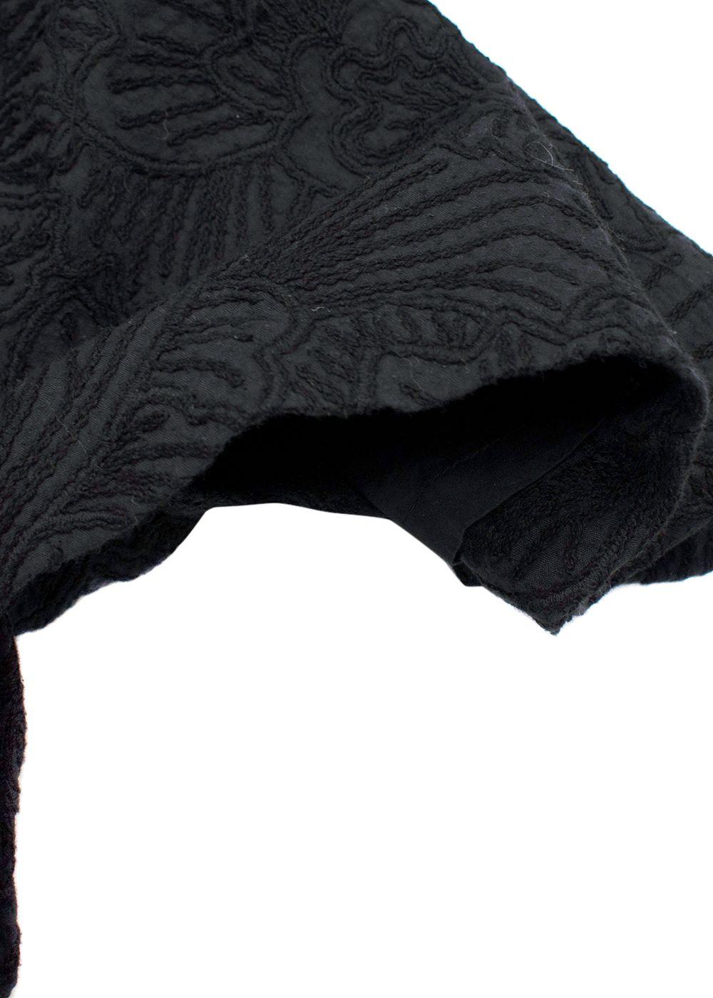 Mara Hoffman Embroidered Black Midi Skirt