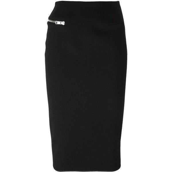 Victoria Beckham Zip Detail Pencil Skirt