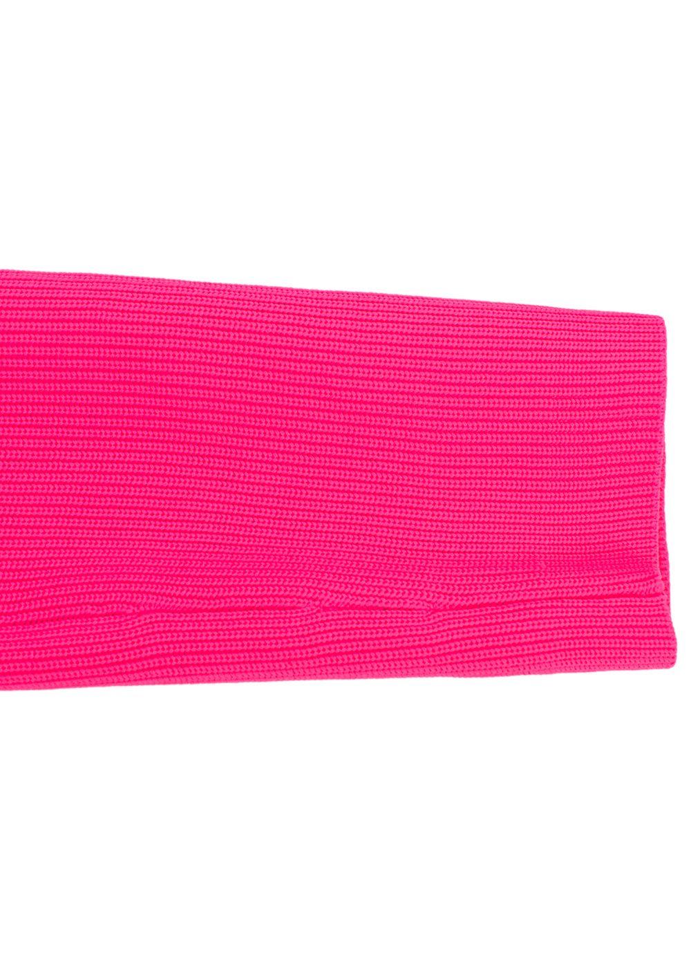 Helmut Lang Bright Pink Essential Crop Cardigan and Mini Skirt Set