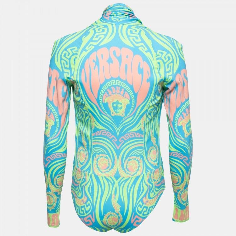 Versace Multicoloured Draped Bodysuit