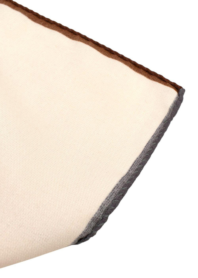 Roda Cream Cashmere and Silk Pocket Square