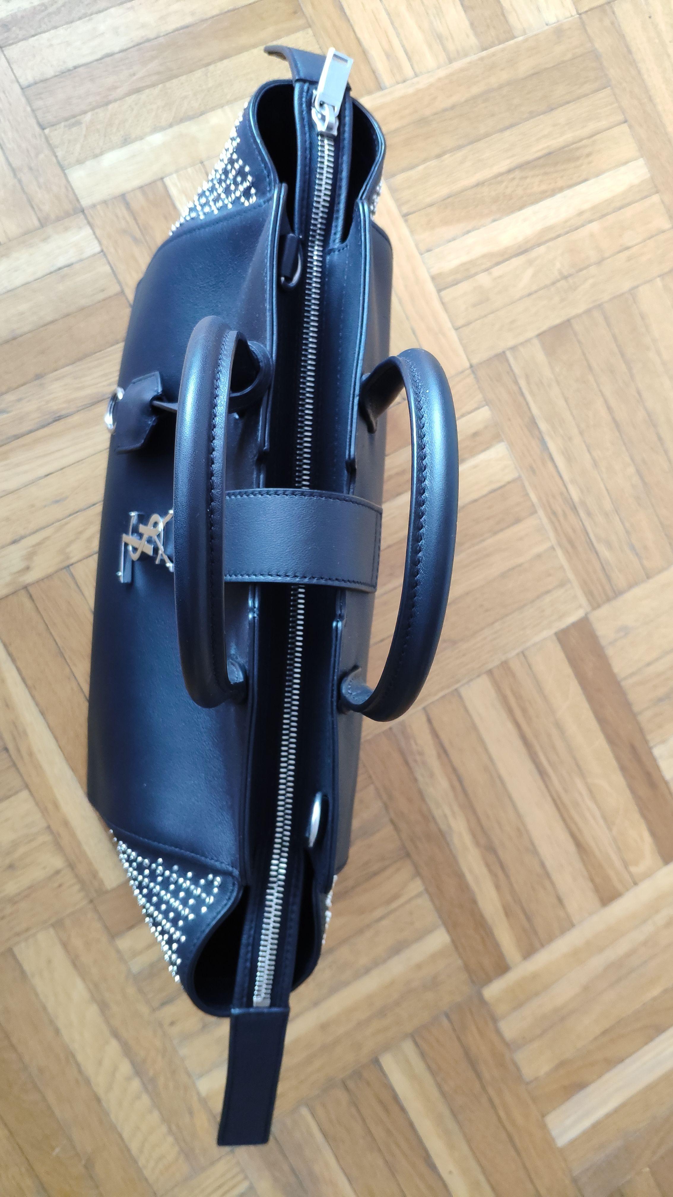 Black Studded Cabas Tote Bag