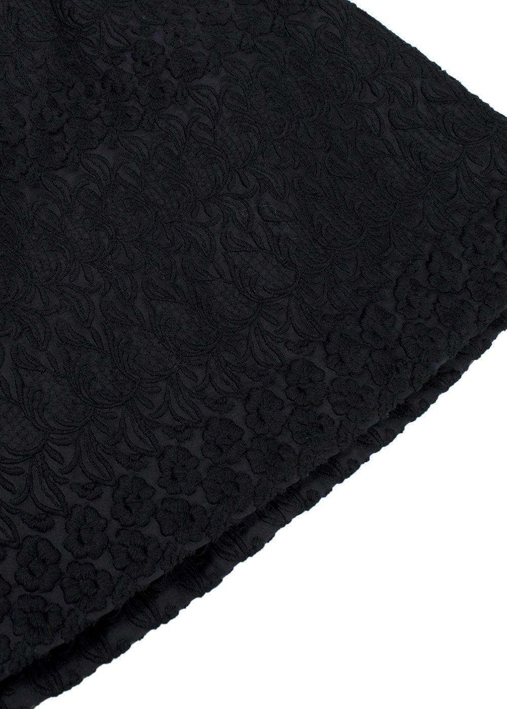 Giambattista Valli Black Cloque Strapless Mini Dress