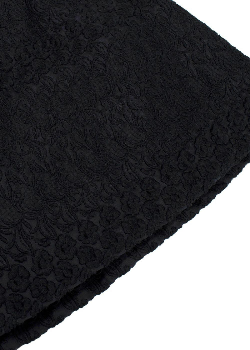 Giambattista Valli Black Cloque Strapless Mini Dress