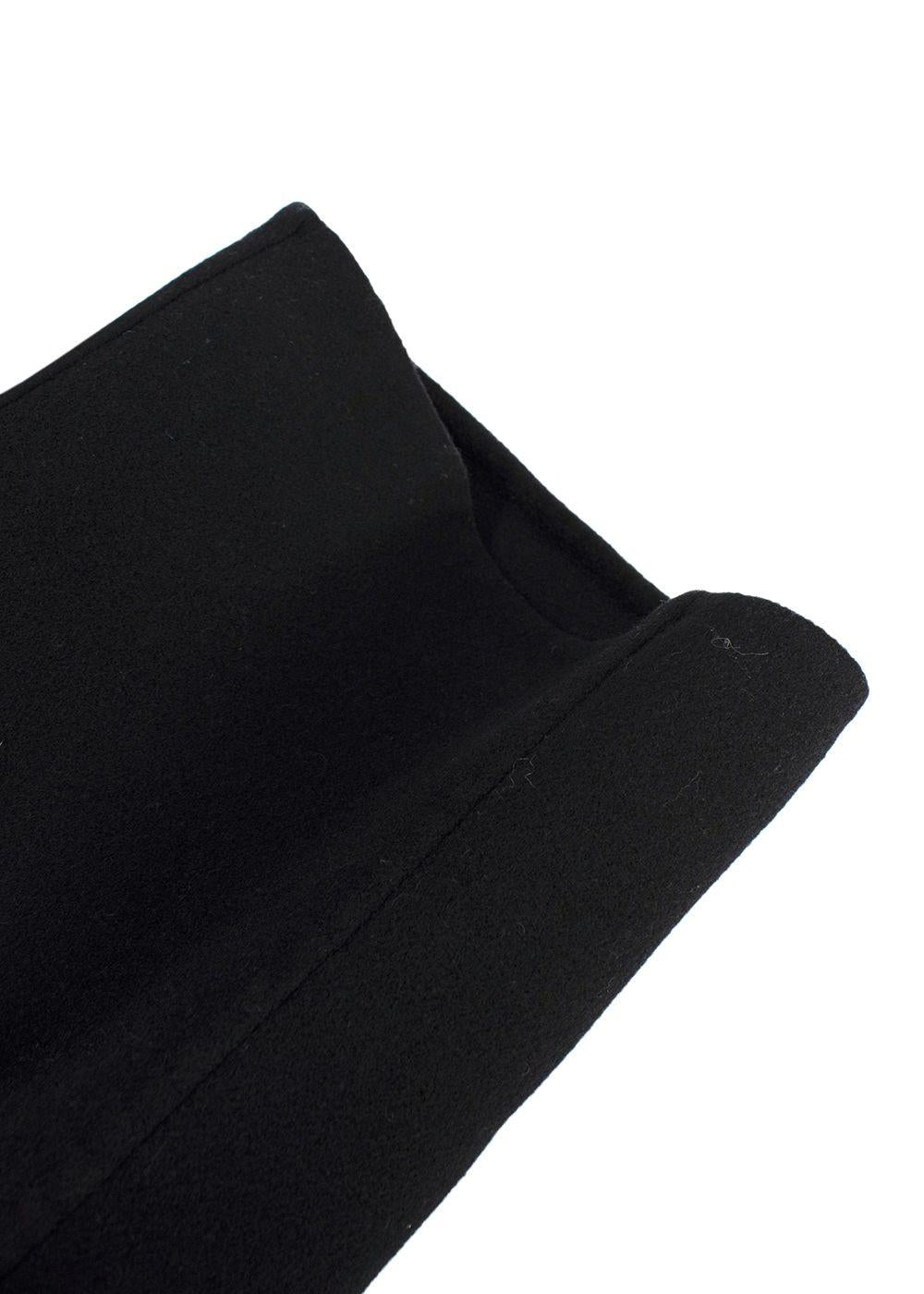 Ermarnno Scervino Black Wool Coat