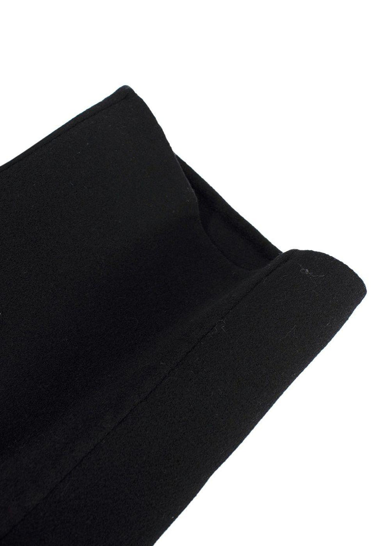 Ermarnno Scervino Black Wool Coat