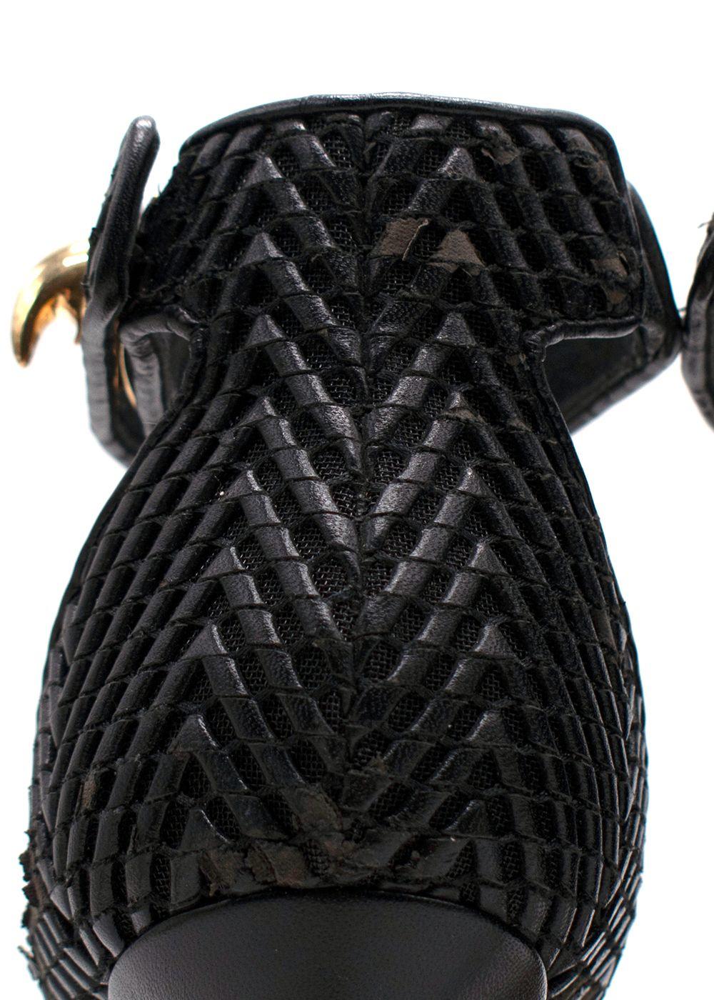 Givenchy Black Signature Claw Platform Sandals