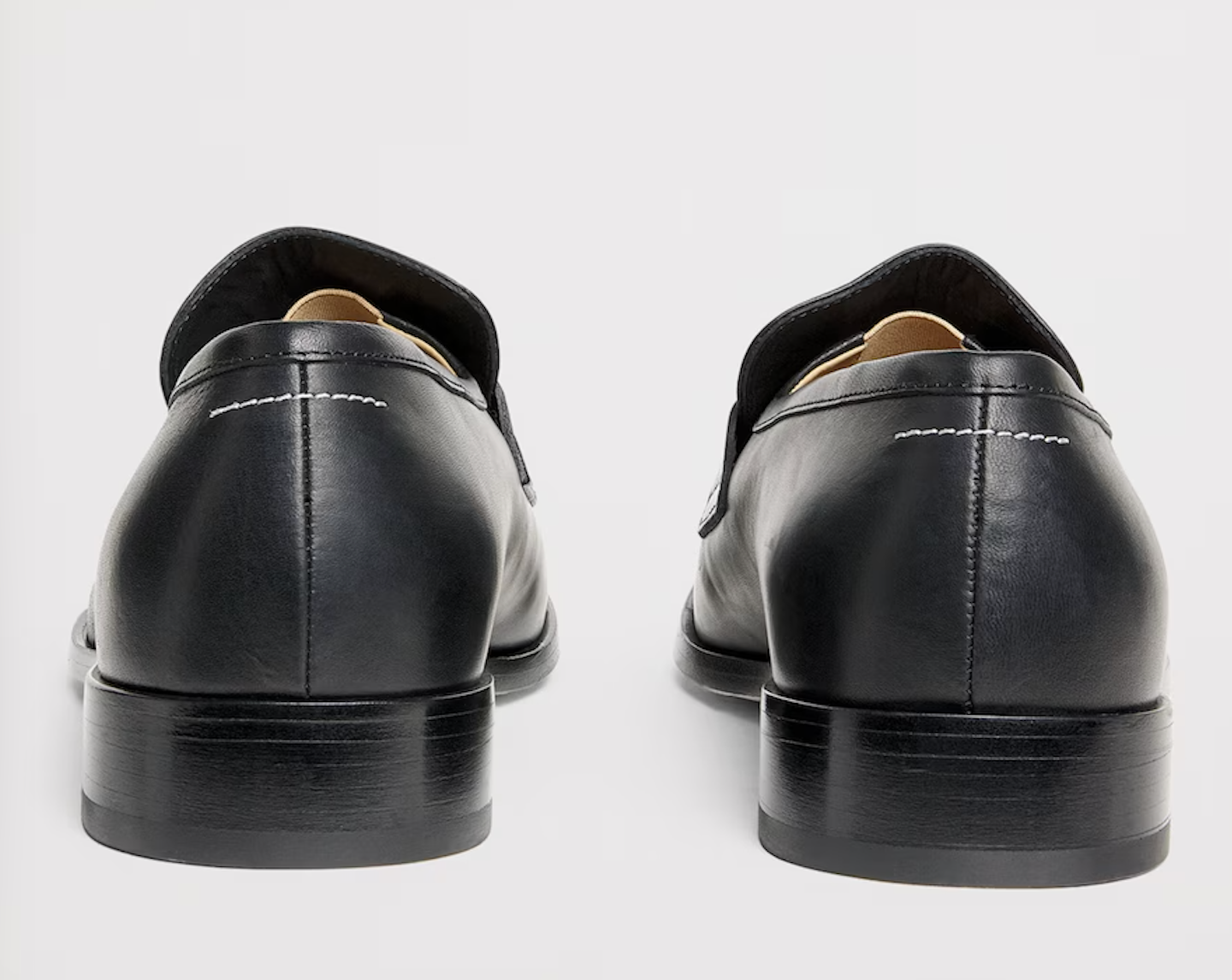 MM6 Maison Margiela Leather Debossed Logo Loafers