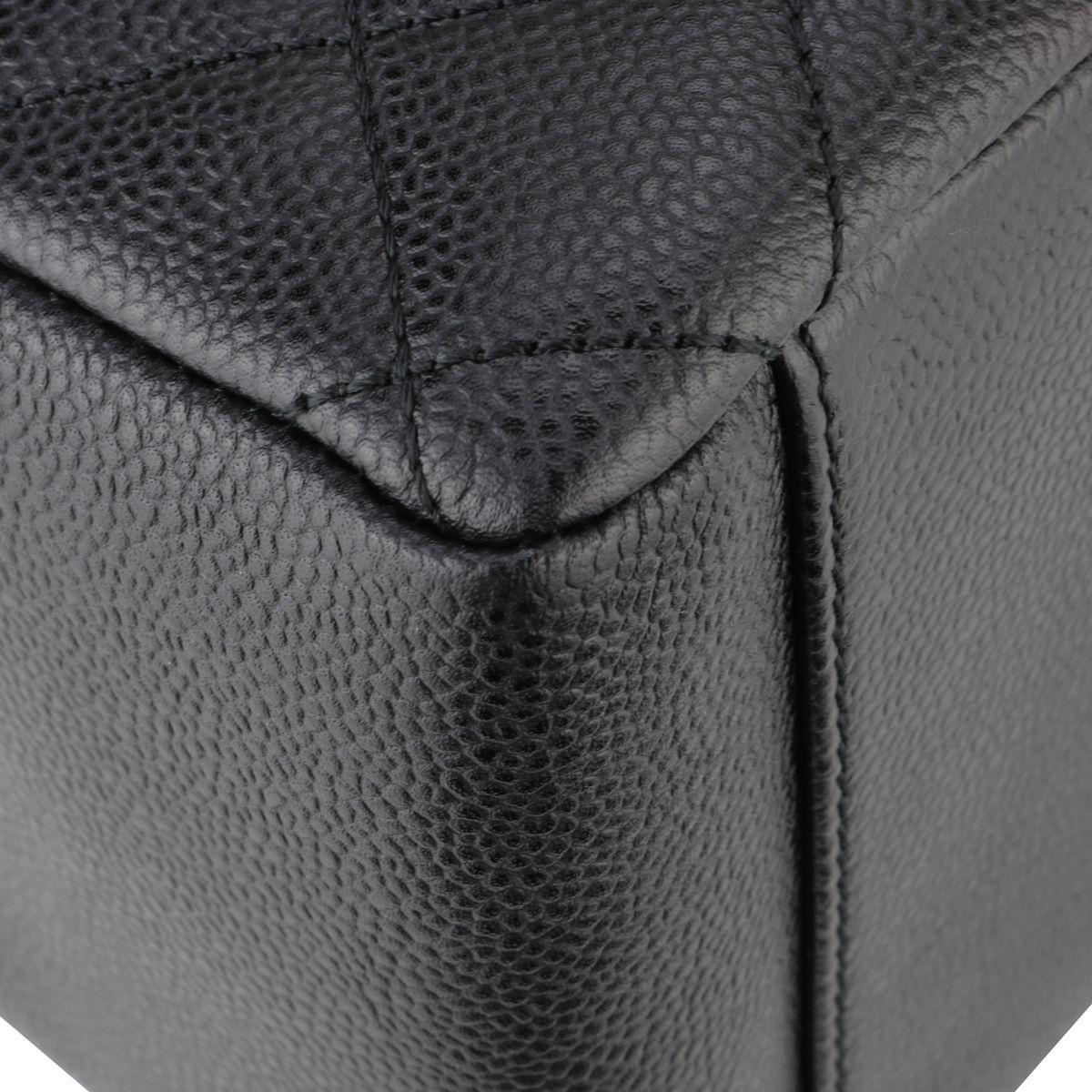 Chanel Black Caviar Leather Grand Shopper Tote