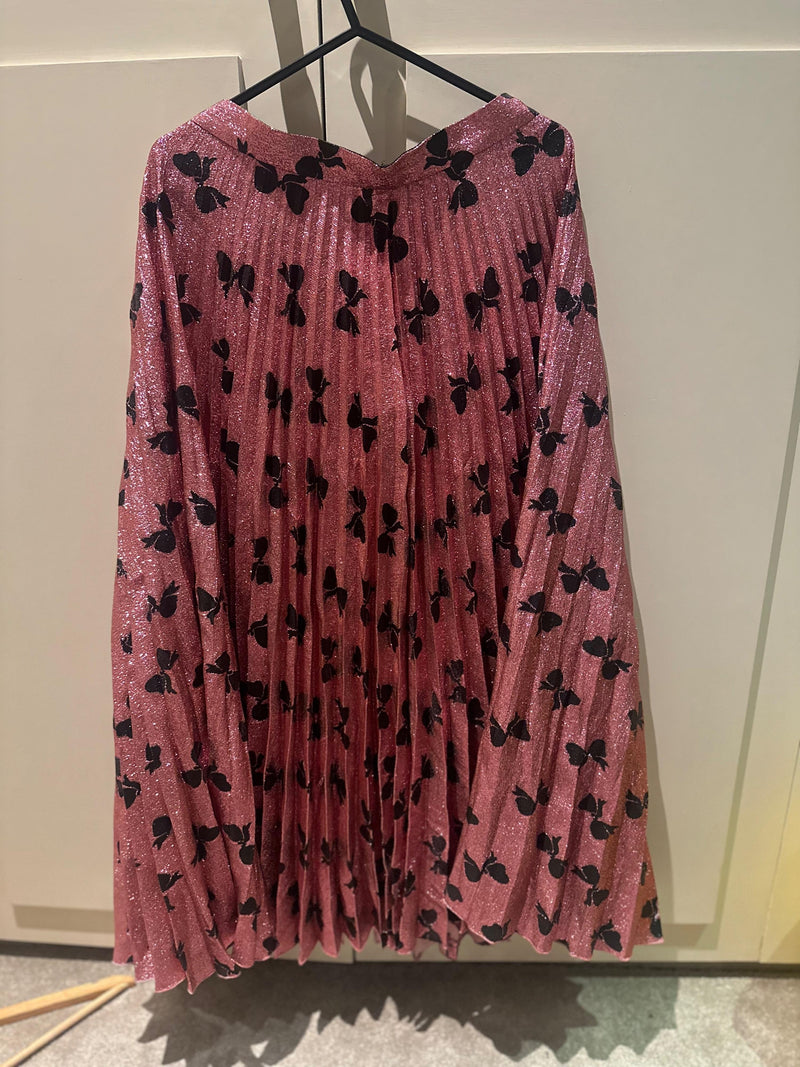 Gucci Iridescent bow lurex pleated skirt