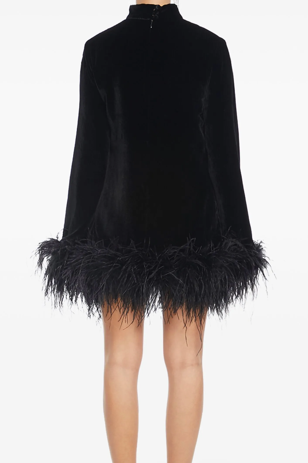 Taller Marmo Gina Feather-Trim Minidress