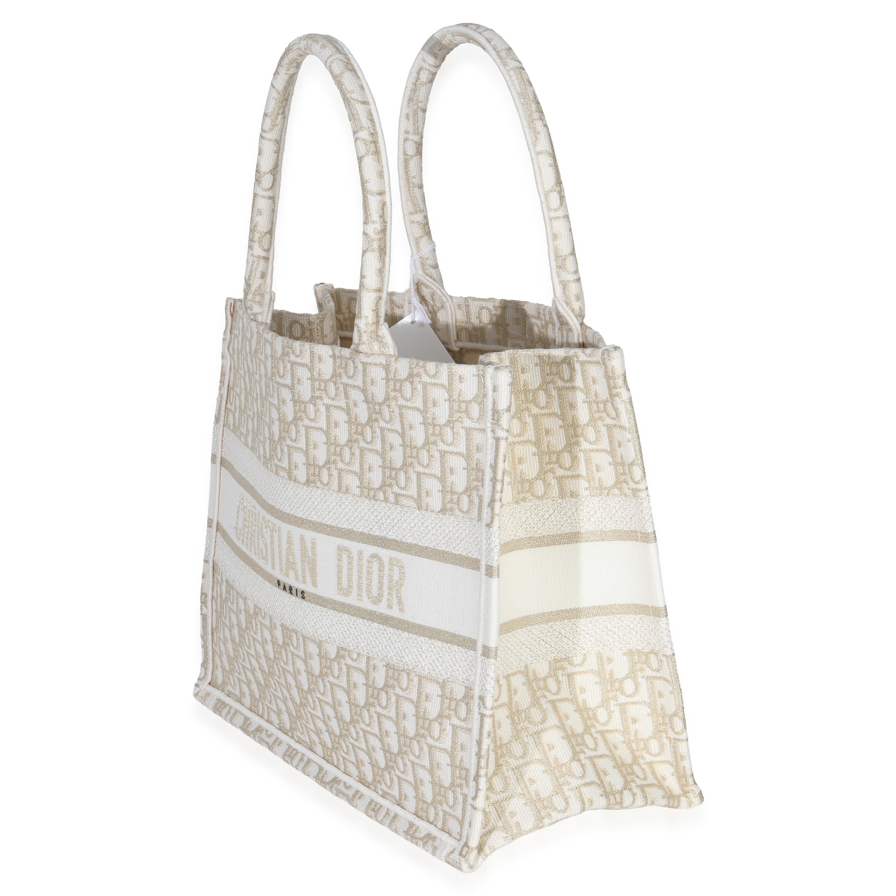 Christian Dior  Oblique Embroidery Medium Book Tote