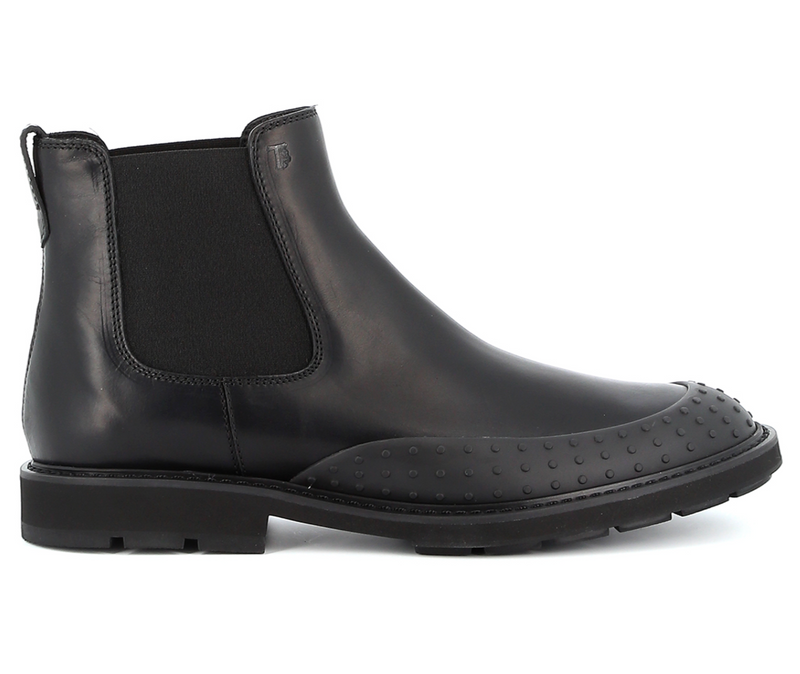 Gommini toe leather Chelsea boots