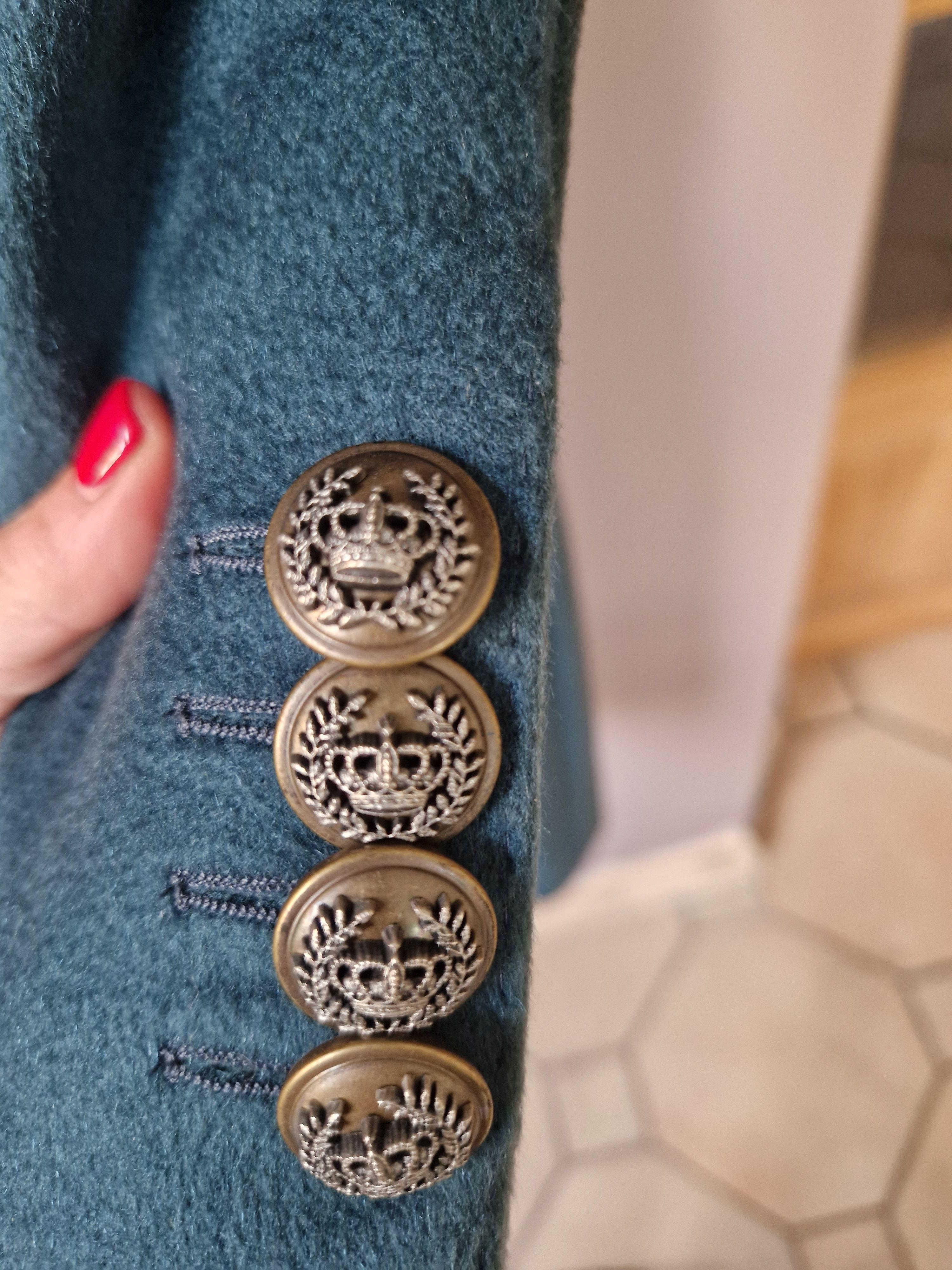 Jade Green Cashmere Long Line Coat
