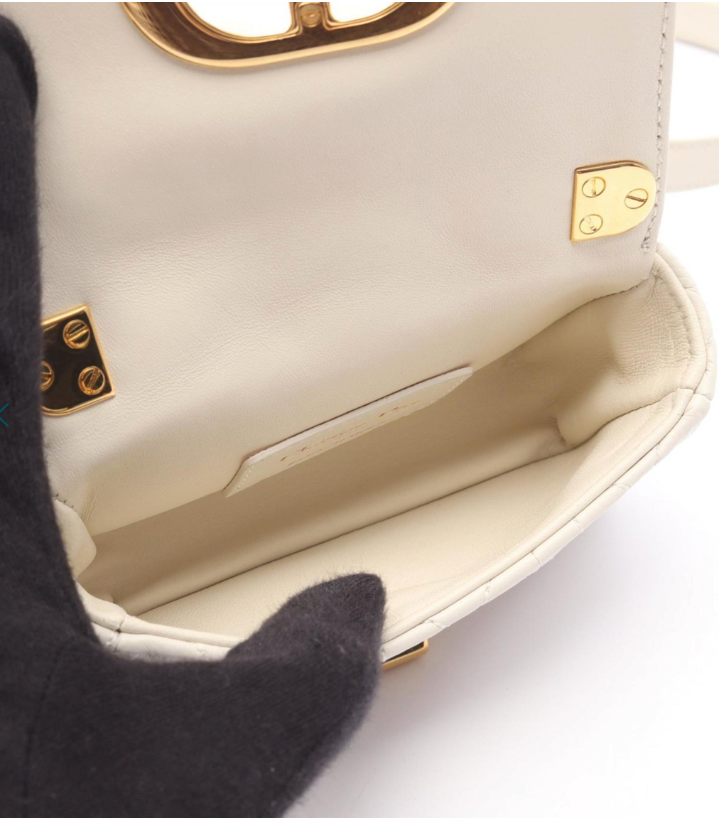 Dior 2010 30 Montaigne Cream Shoulder bag with Gold Hardware