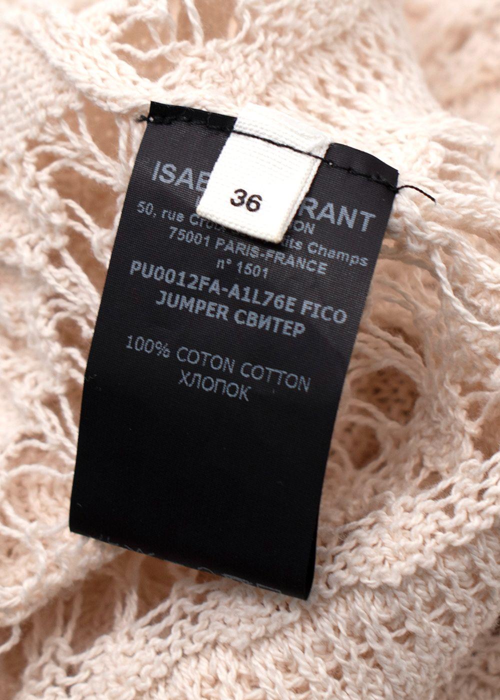 Isabel Marant Etoile Cream Crochet Fico Tank Top